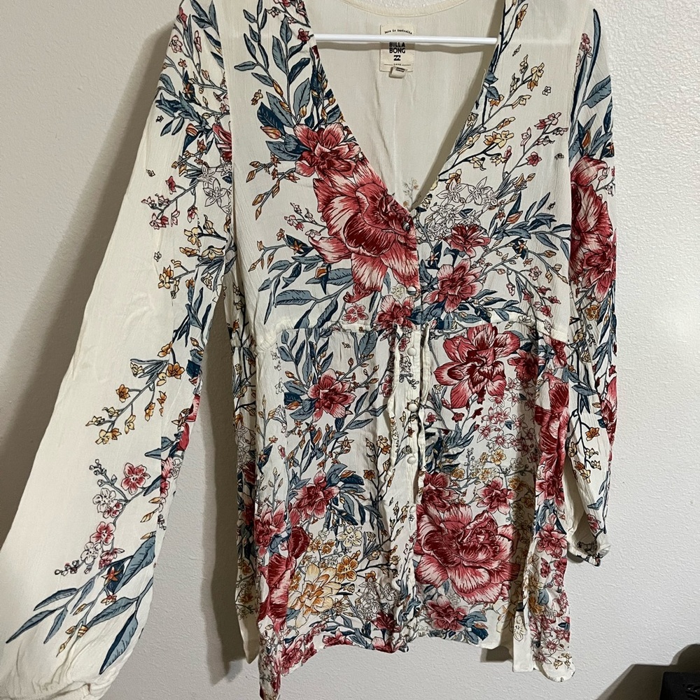 Billabong Button Down Floral Dress